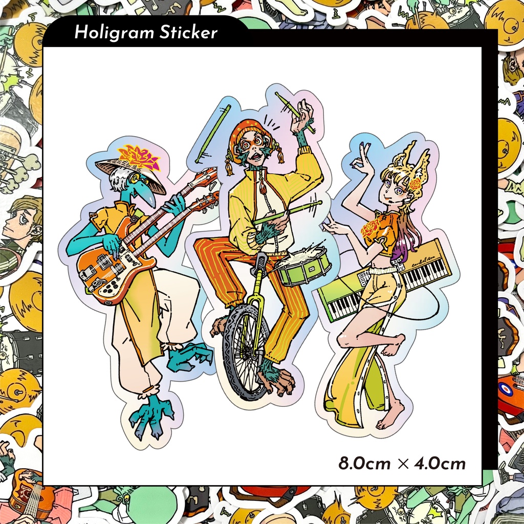-Chinjao Roses-  HOLOGRAM STICKER  [8cm×4cm] 