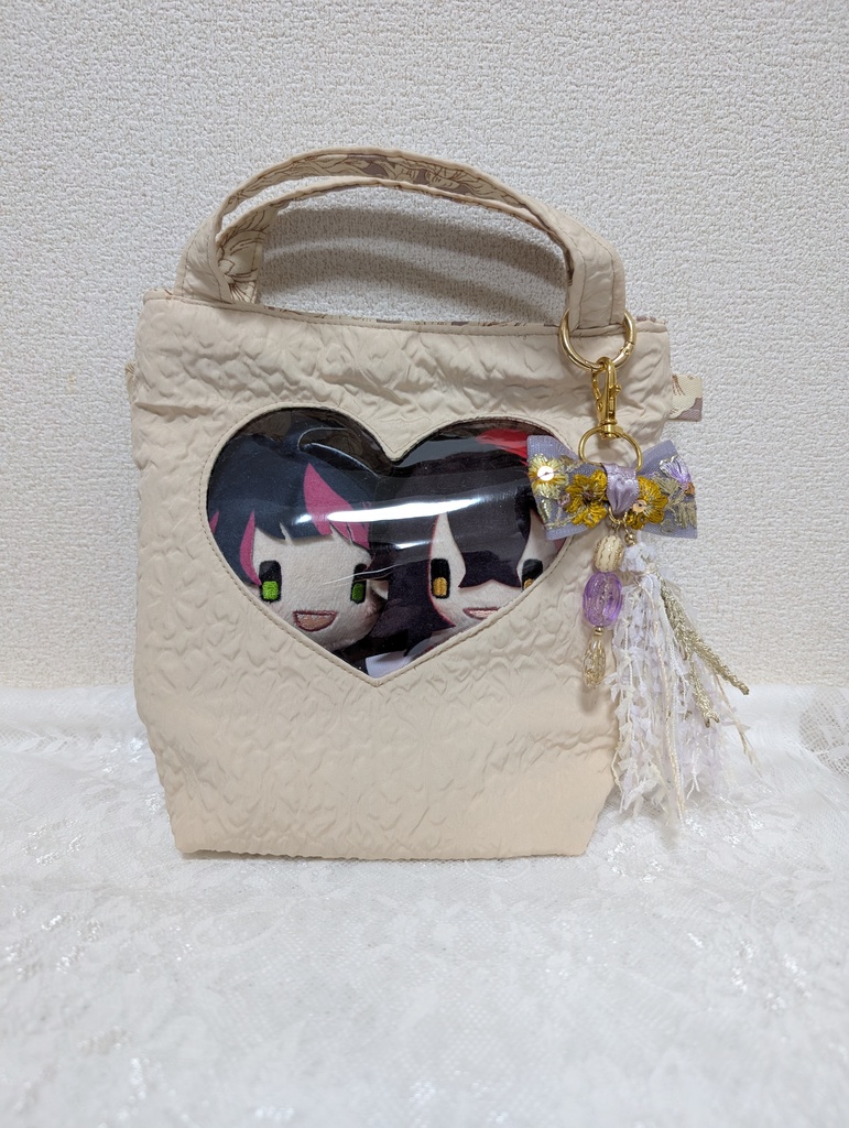 ハート窓あきミニトートバッグ