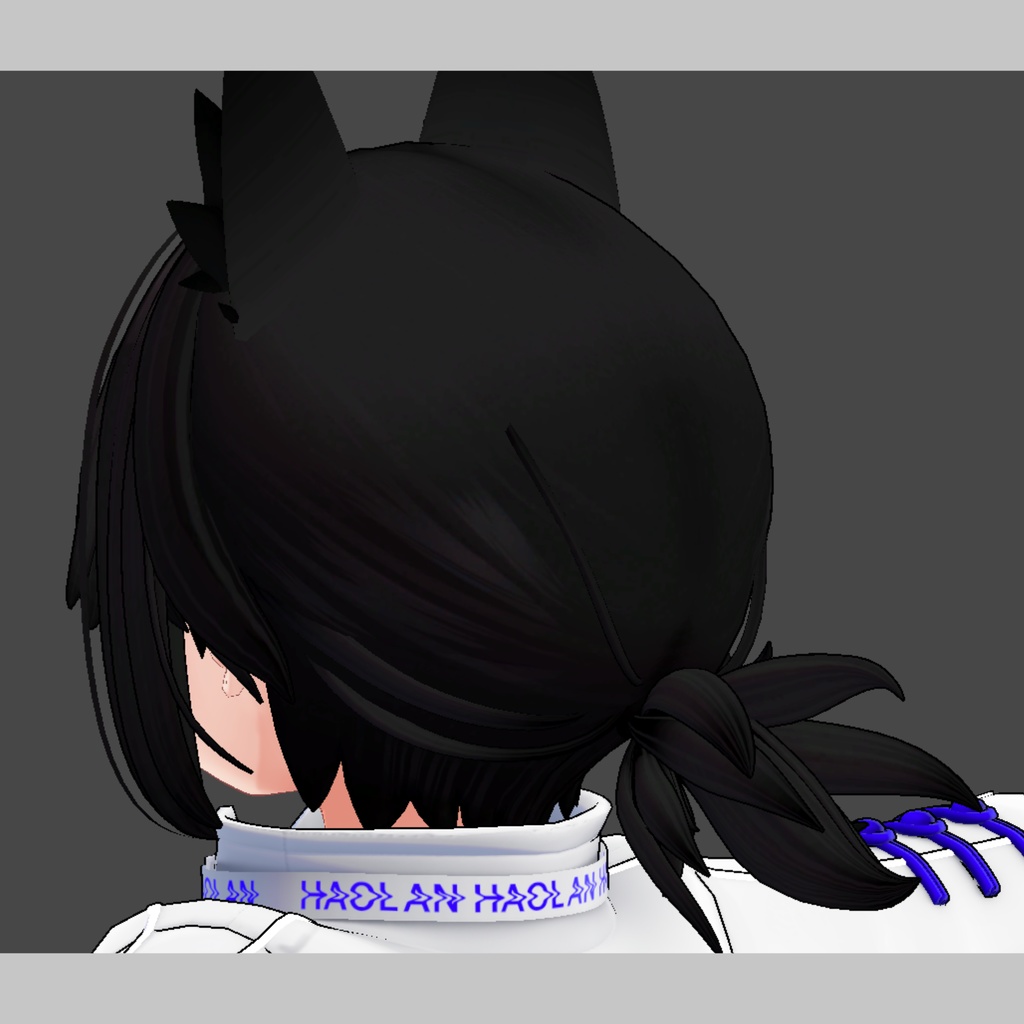 【ハオラン対応】黒髪ローポニー