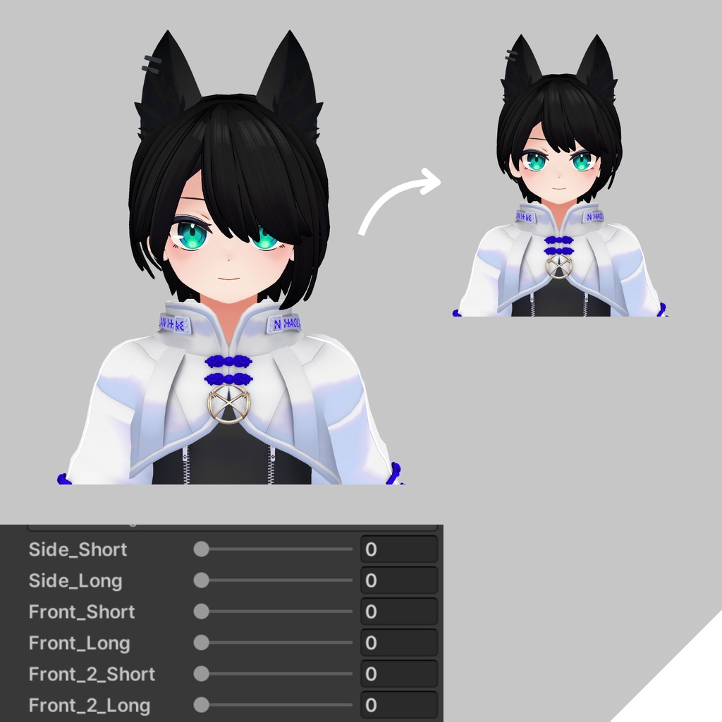 【ハオラン対応】黒髪ローポニー