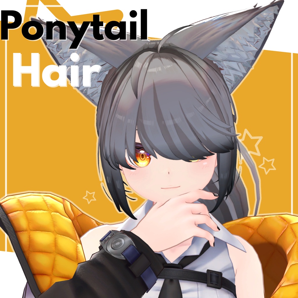 メカクレポニーテール【ミュリシア・ネコメイド対応】 image
