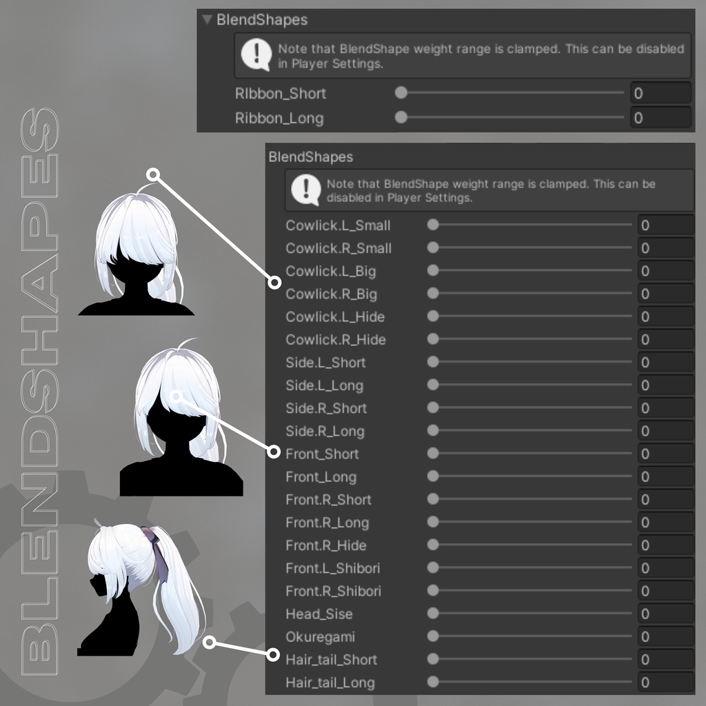 メカクレポニーテール【ミュリシア・ネコメイド対応】