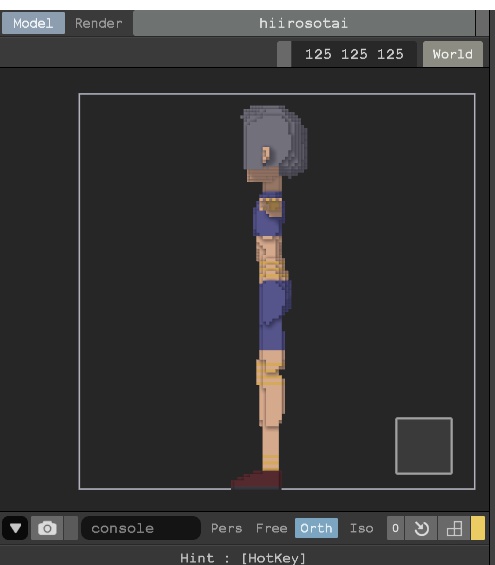 【無料DL】緋色式ボクセル素体