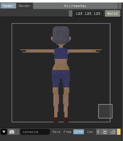 【無料DL】緋色式ボクセル素体