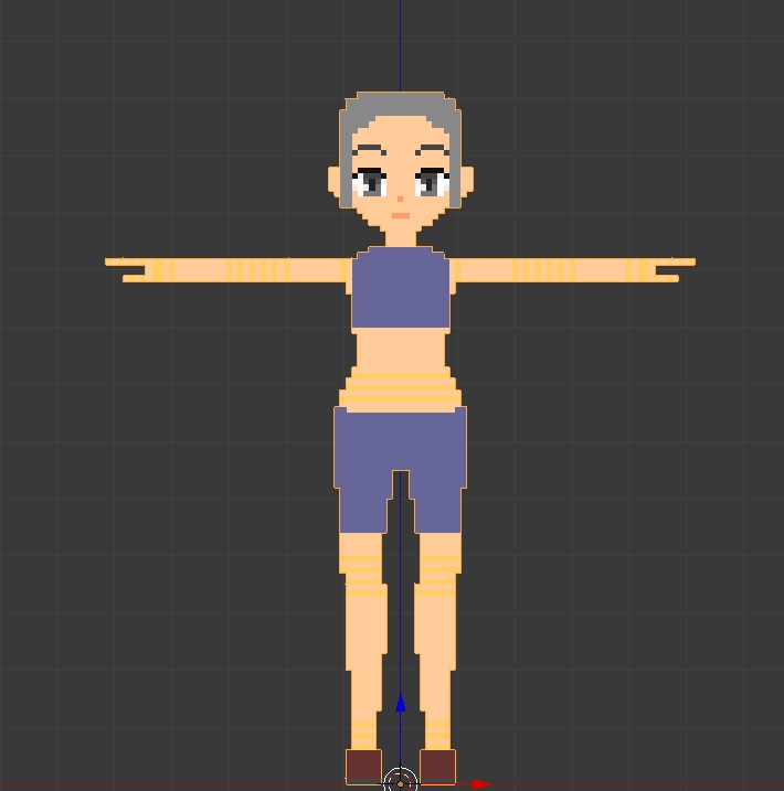 【無料DL】緋色式ボクセル素体