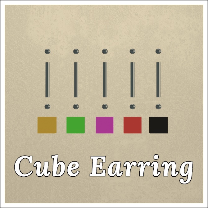 【MA対応　７アバター対応】Cube Earring