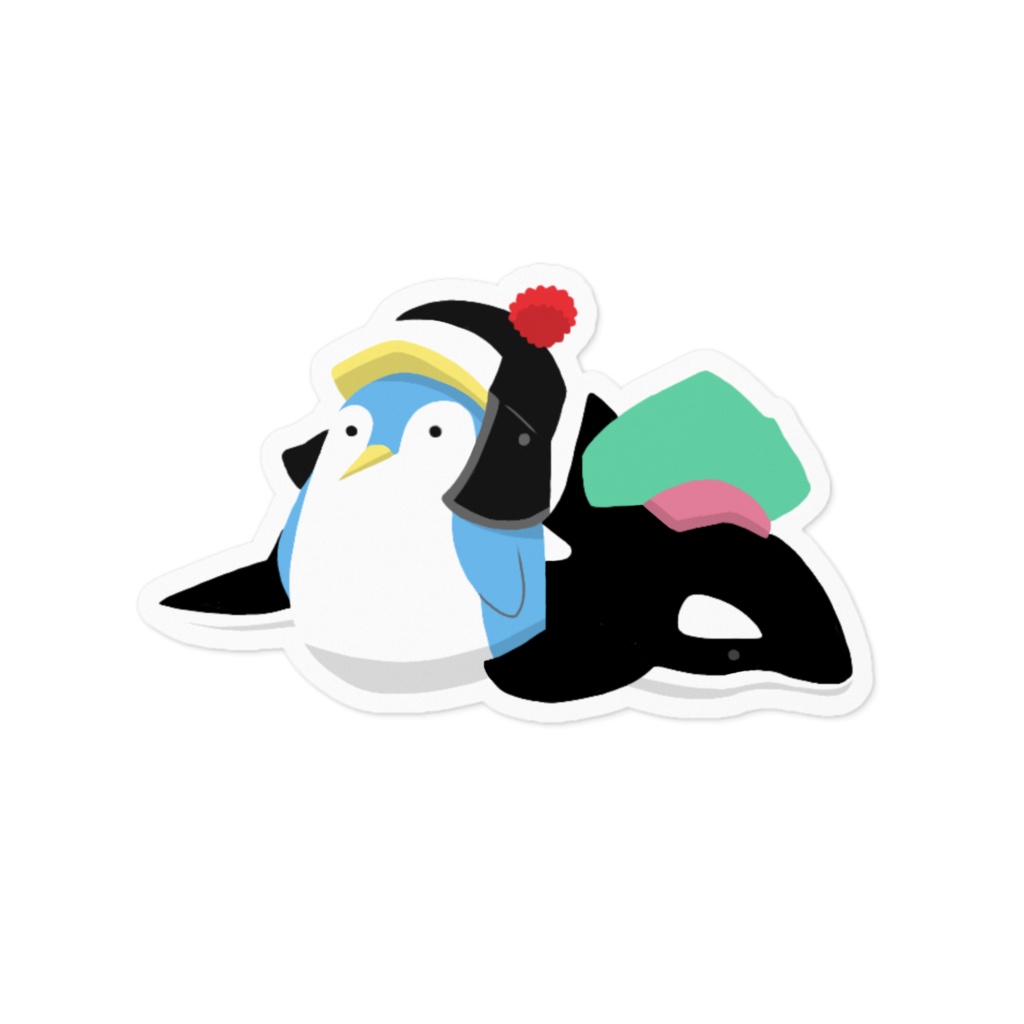 ペンギン＆シャチステッカー