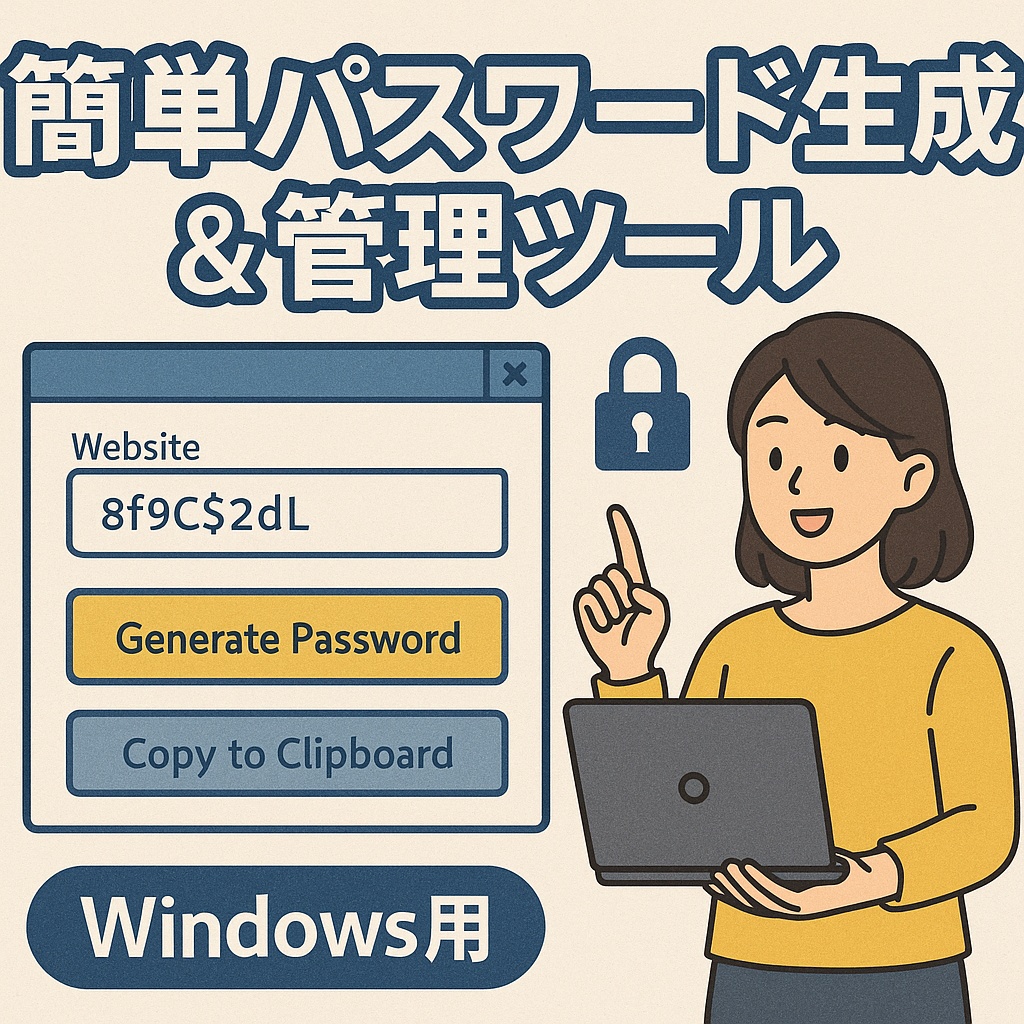 簡単パスワード生成&管理ツール【Windows用】