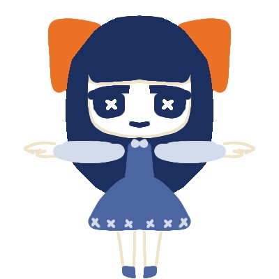 【無料・投げ銭】人形風 女の子『なきこ』(喜怒哀楽シリーズの哀)【期間限定】【VRC想定3Dモデル】