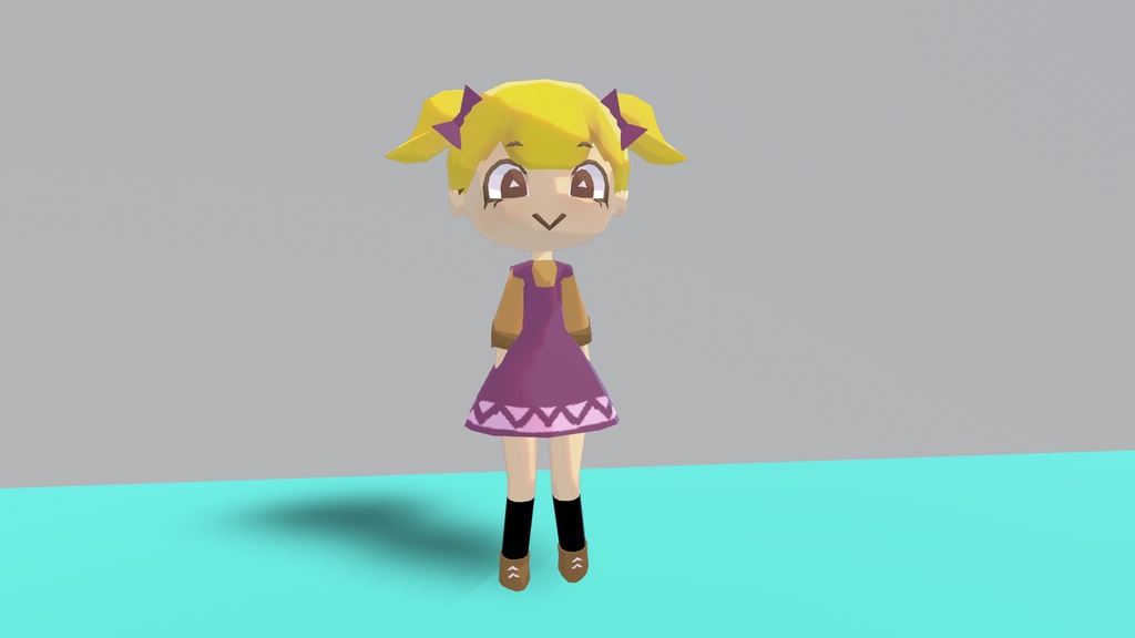 【無料・投げ銭】ローポリ女の子『きのこ』【VRC想定3Dアバターモデル】