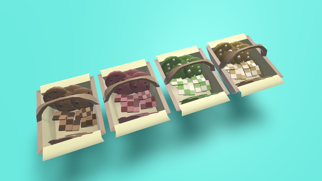 【無料・３D小物】『クッキー』【かじれる】