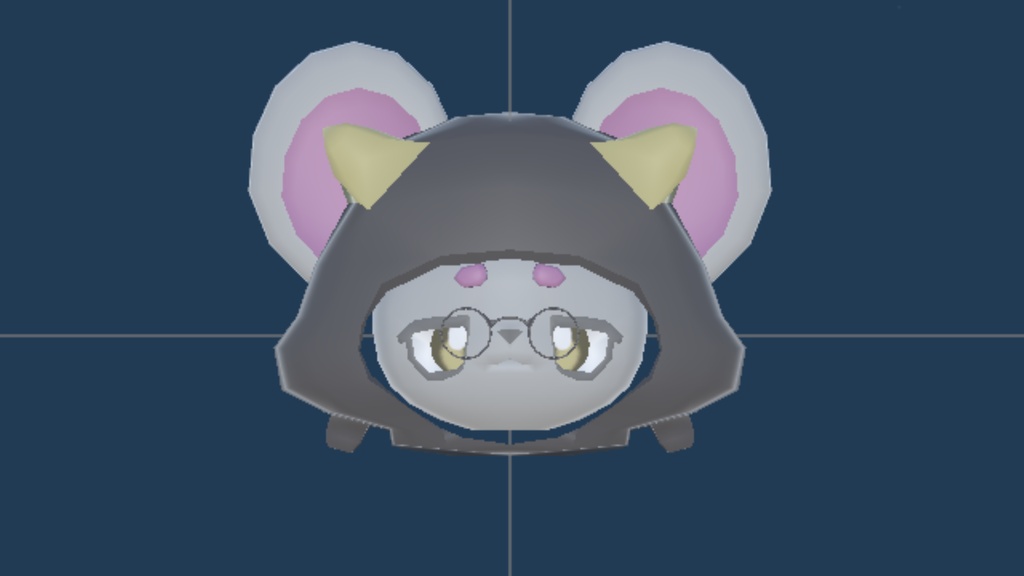 【アクセサリー３Dモデル】かおバッチ『とげだしネズミ』