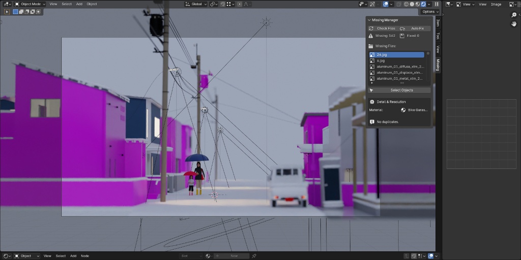 【Blender】missing manage【Addon】