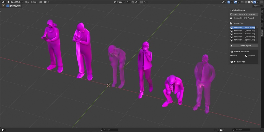 【Blender】missing manage【Addon】