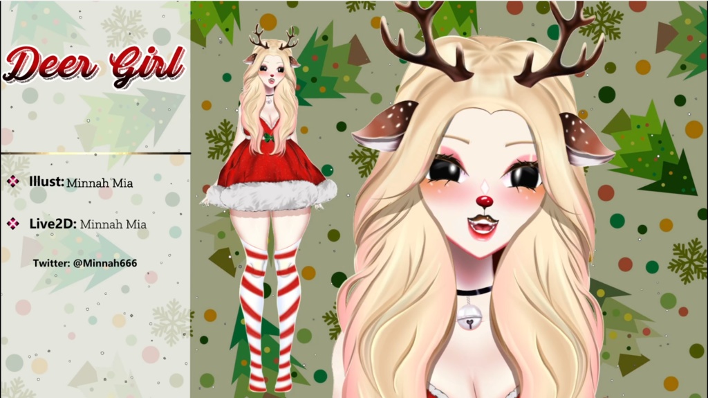 🦌Deer Girl | 【Live2D】 | VTuber model 2024🎄【VTS】