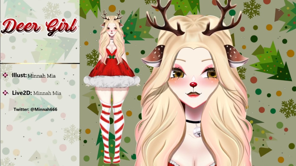 🦌Deer Girl | 【Live2D】 | VTuber model 2024🎄【VTS】