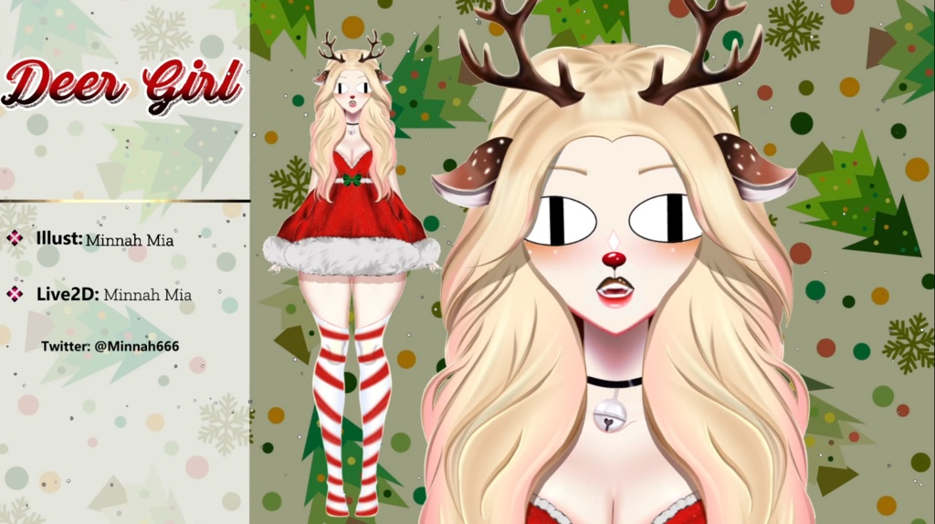 🦌Deer Girl | 【Live2D】 | VTuber model 2024🎄【VTS】
