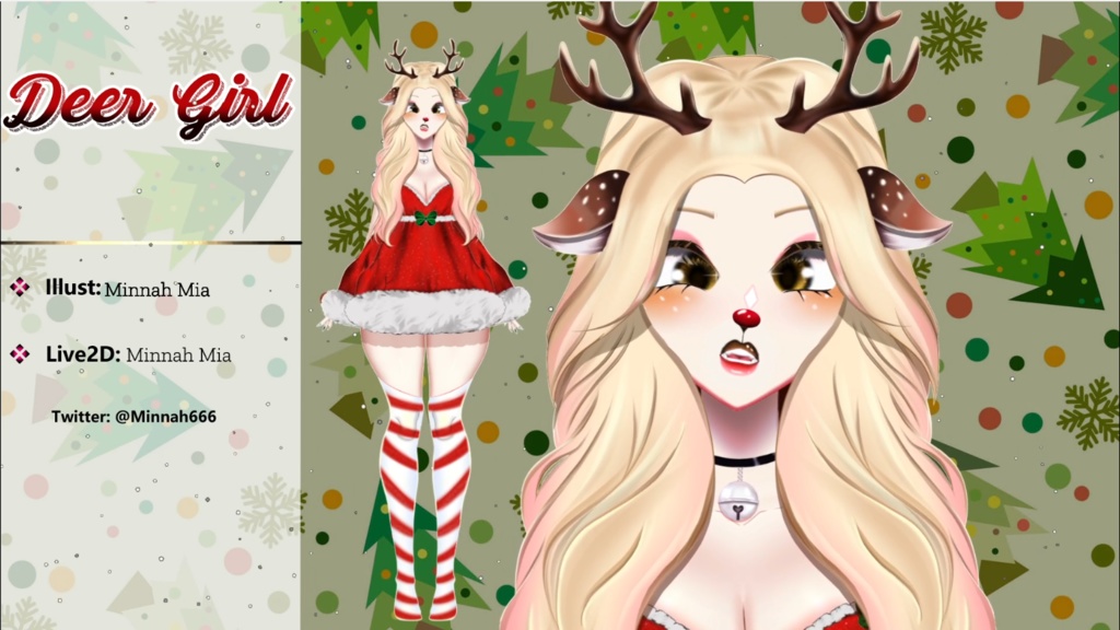 🦌Deer Girl | 【Live2D】 | VTuber model 2024🎄【VTS】