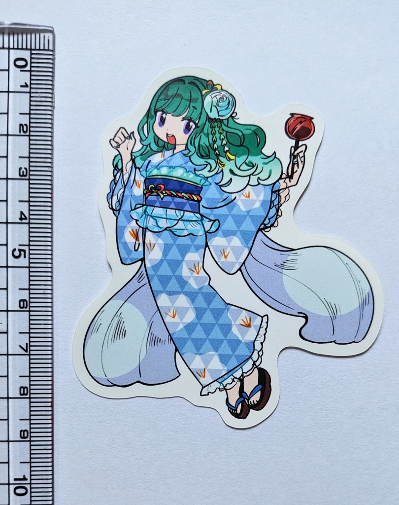 ミドリノハサミ浴衣ステッカー