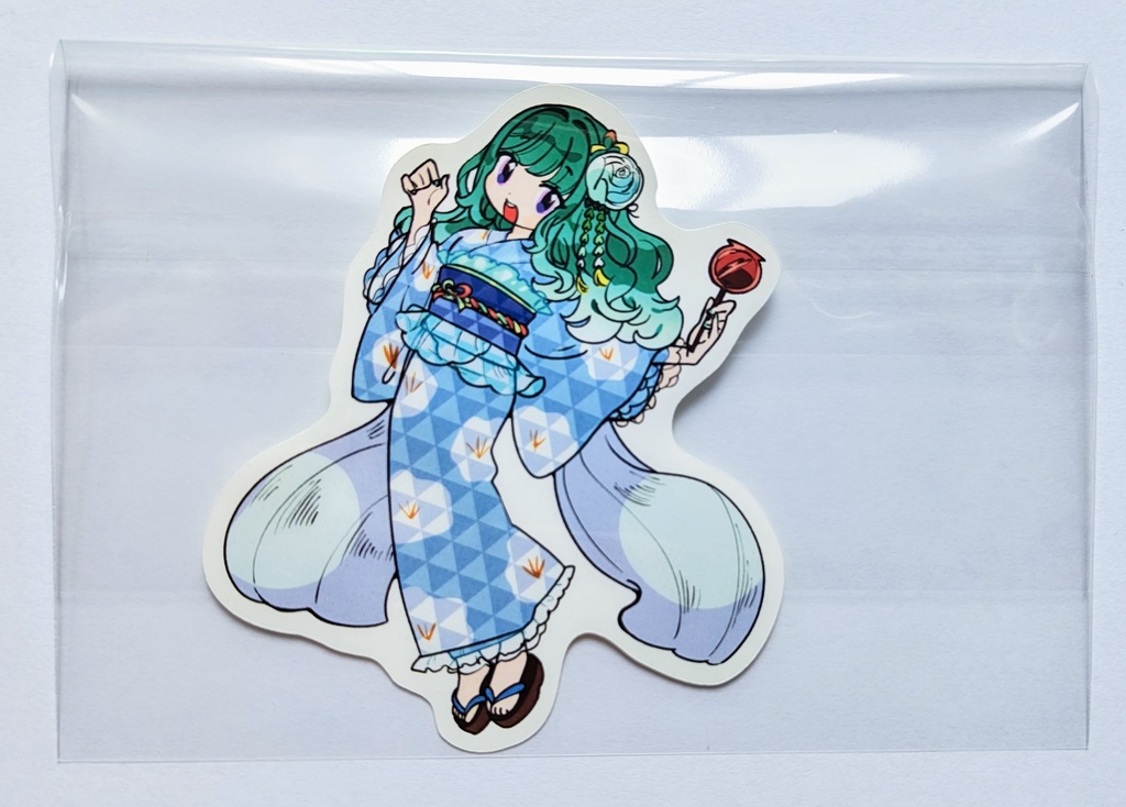 ミドリノハサミ浴衣ステッカー
