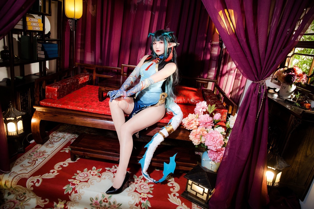 「アークナイツ」ダスト  チャイナドレス　コスプレ衣装