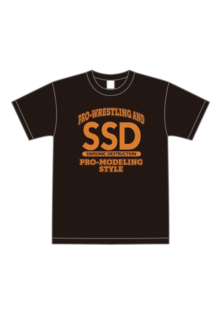 SSDモデリングTシャツ(ブラック/オレンジ)