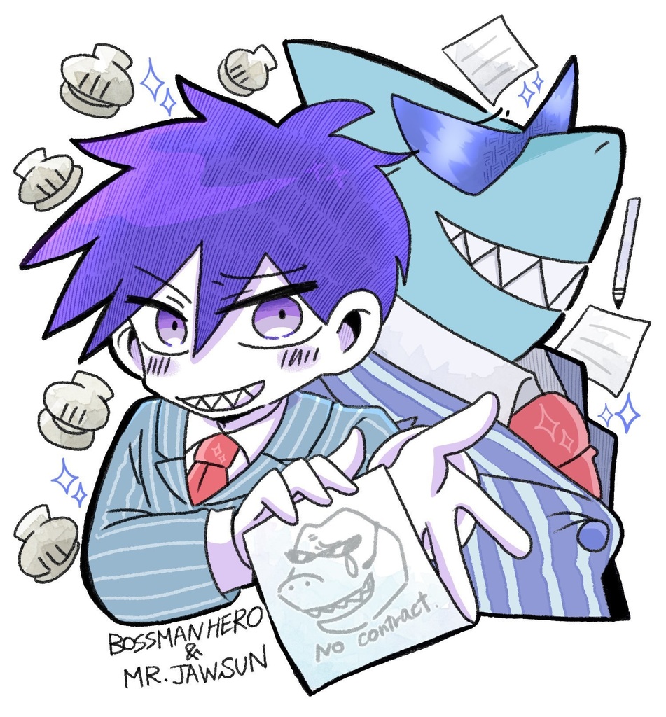 ヒロ社長＆鮫羽田社長アクリルキーホルダー🦈