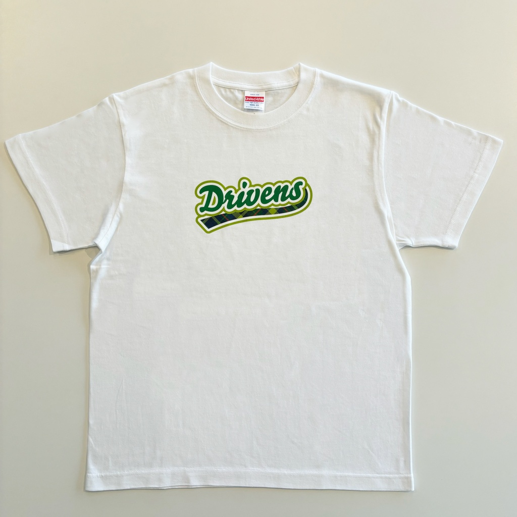 【受注生産】2024-25シーズン『Drivensチェック』Tシャツ(白)※11月上旬以降にお届け予定
