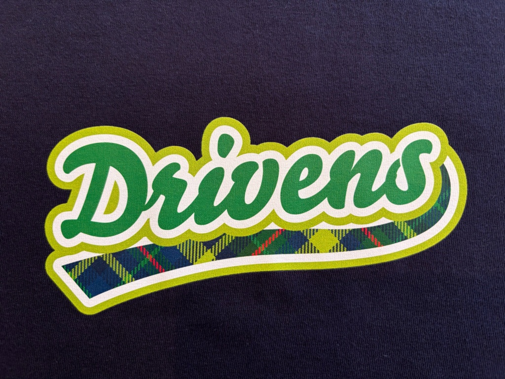 【受注生産】2024-25シーズン『Drivensチェック』Tシャツ(ネイビー)※11月上旬以降にお届け予定