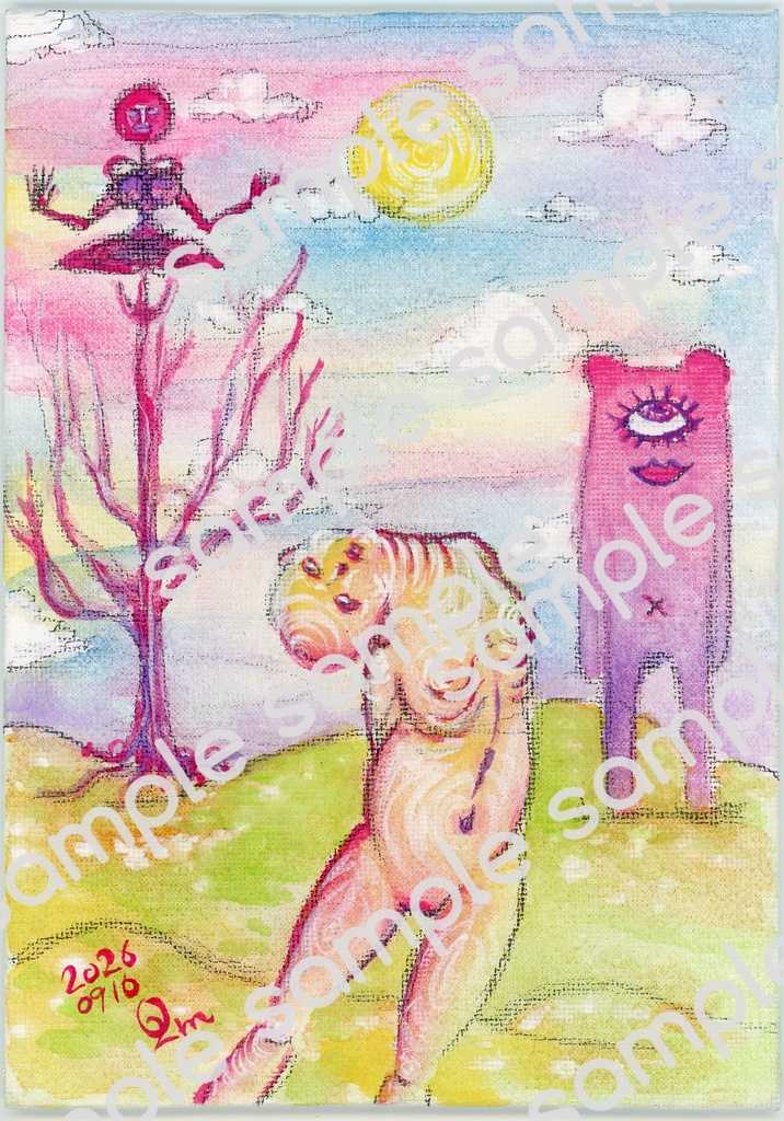 原画「おさんぽ」Original artwork: ‘A Little Walk’