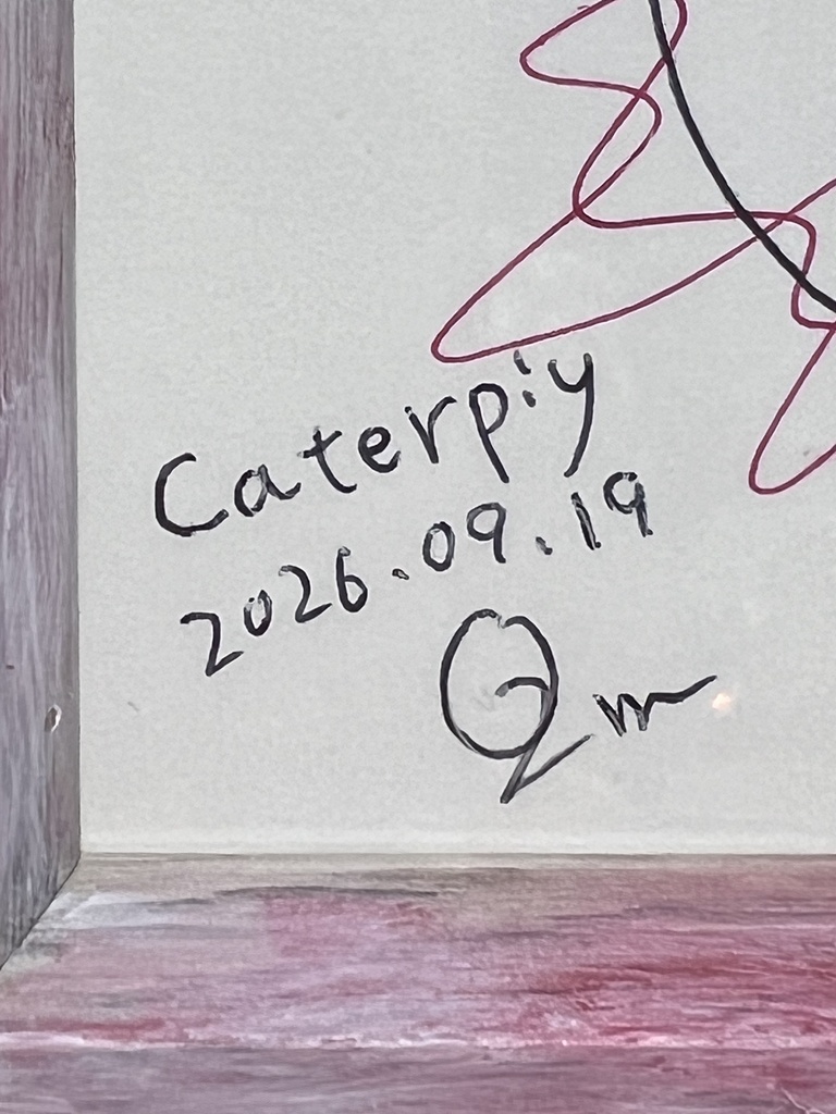 「きゃたぴぃ」ボールペンドローイング原画 Original ‘Caterpiy’ ballpoint pen drawing