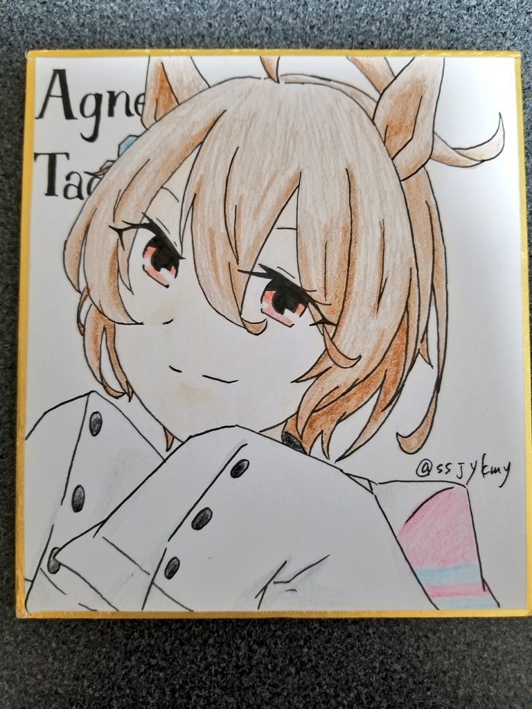 ウマ娘 手描き色紙