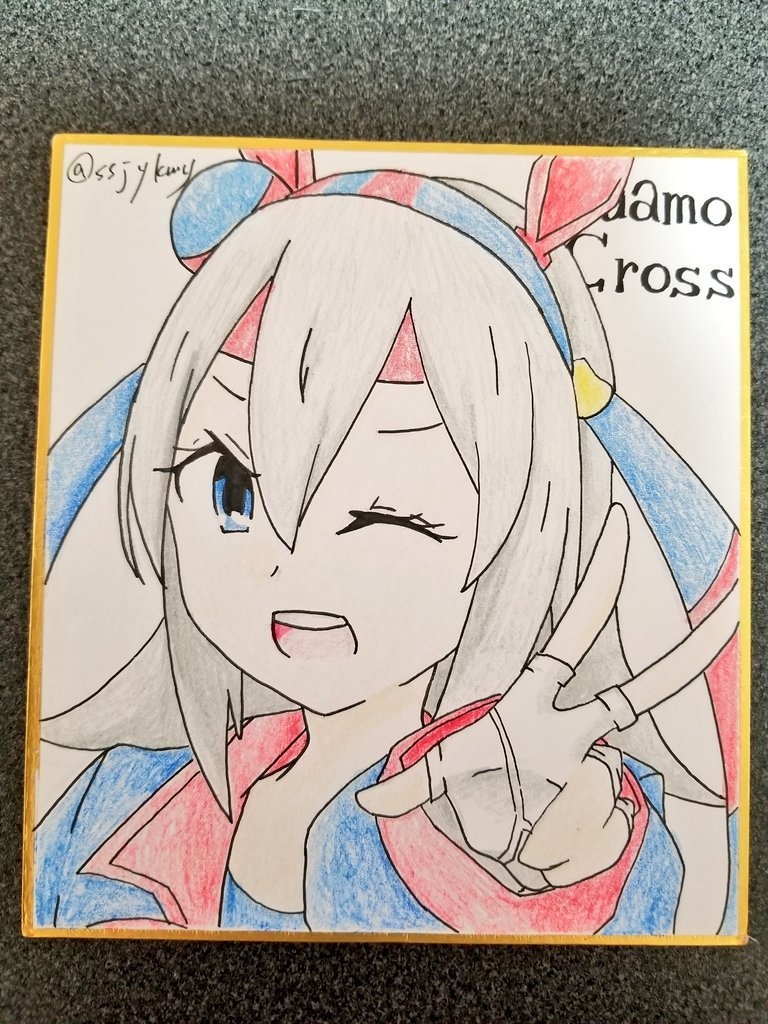 ウマ娘 手描き色紙