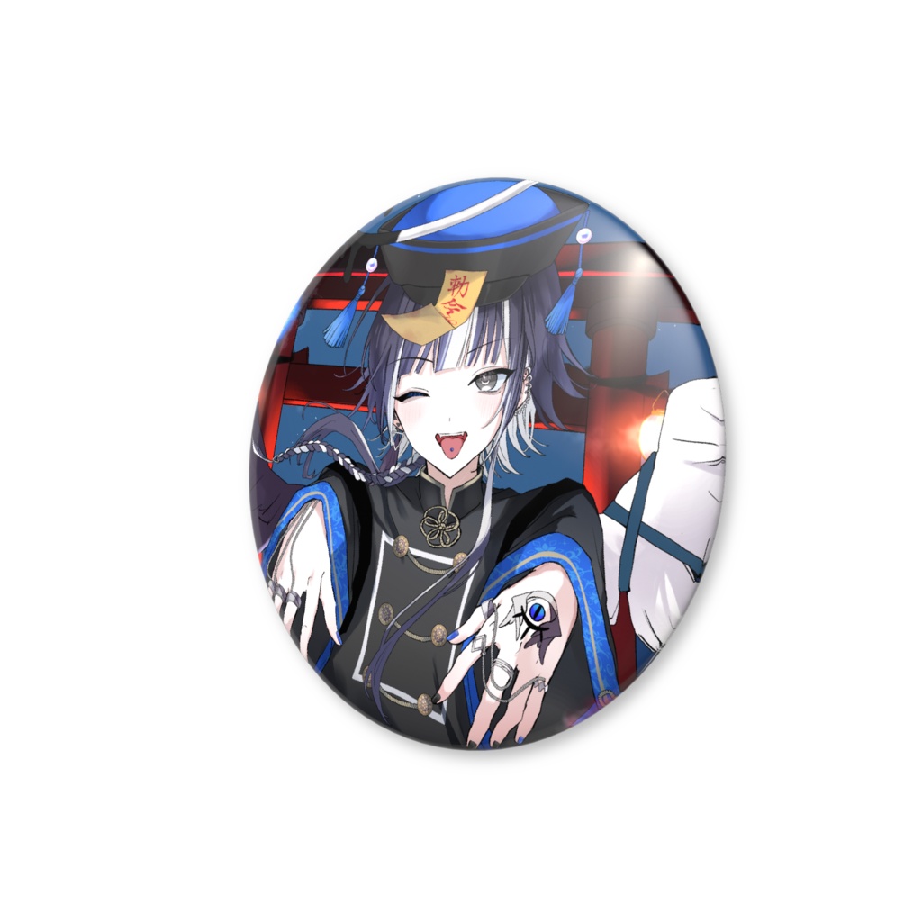 キョンシー缶バッジ、ウインク