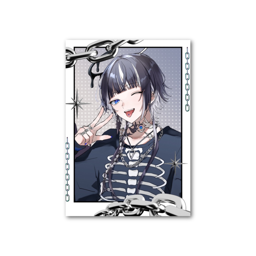 私服姿 ウインク フォト風カード