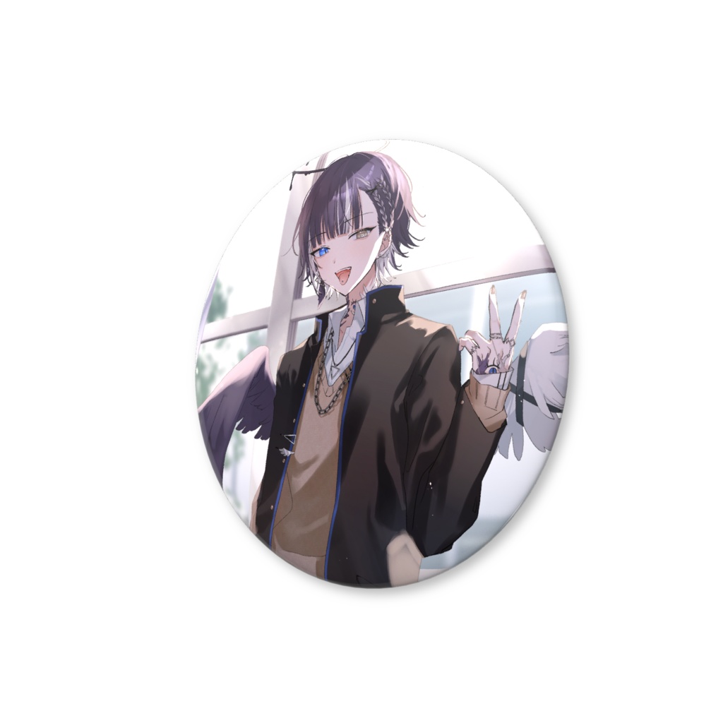 学生服 缶バッジ(舌出し)