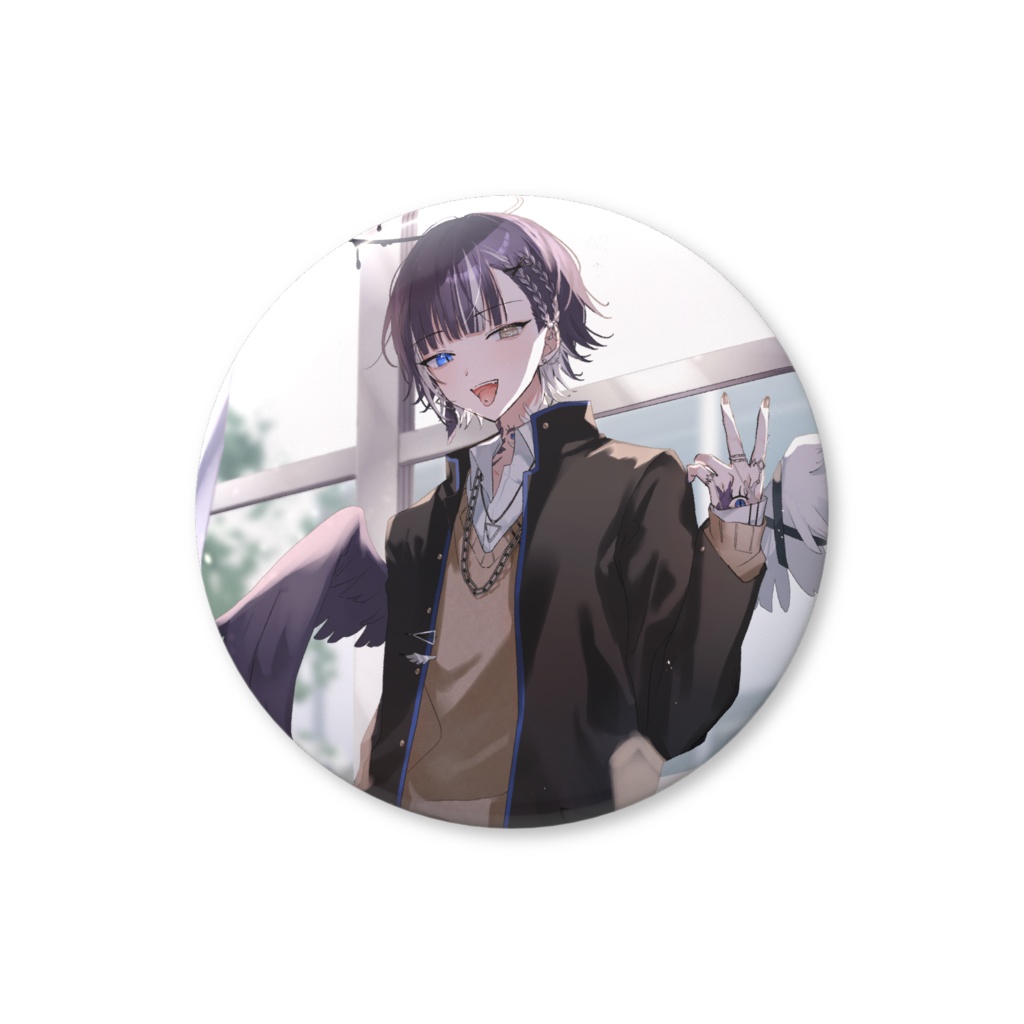 学生服 缶バッジ(舌出し)