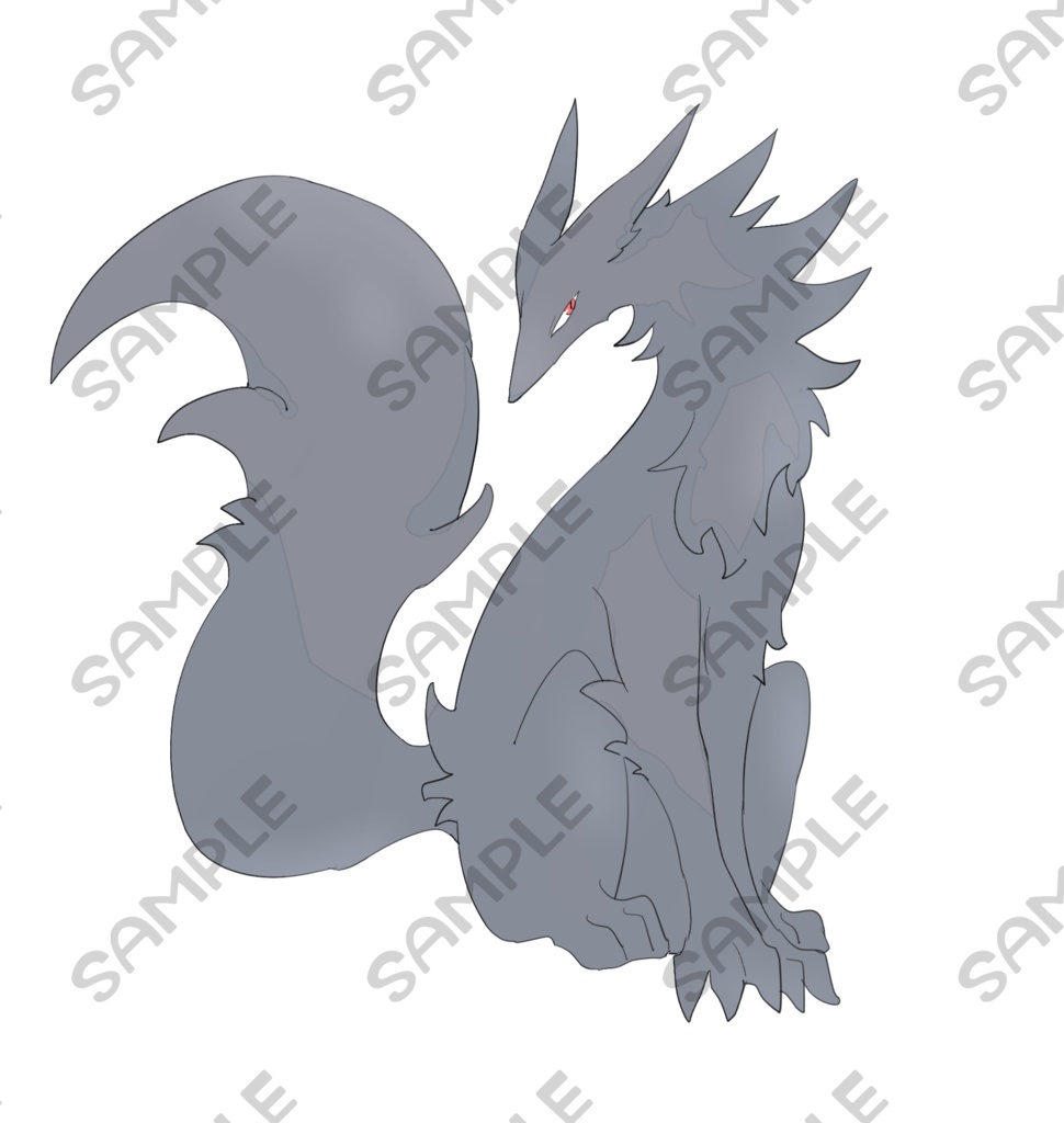 オオカミ風ケモノ【色差分2種】