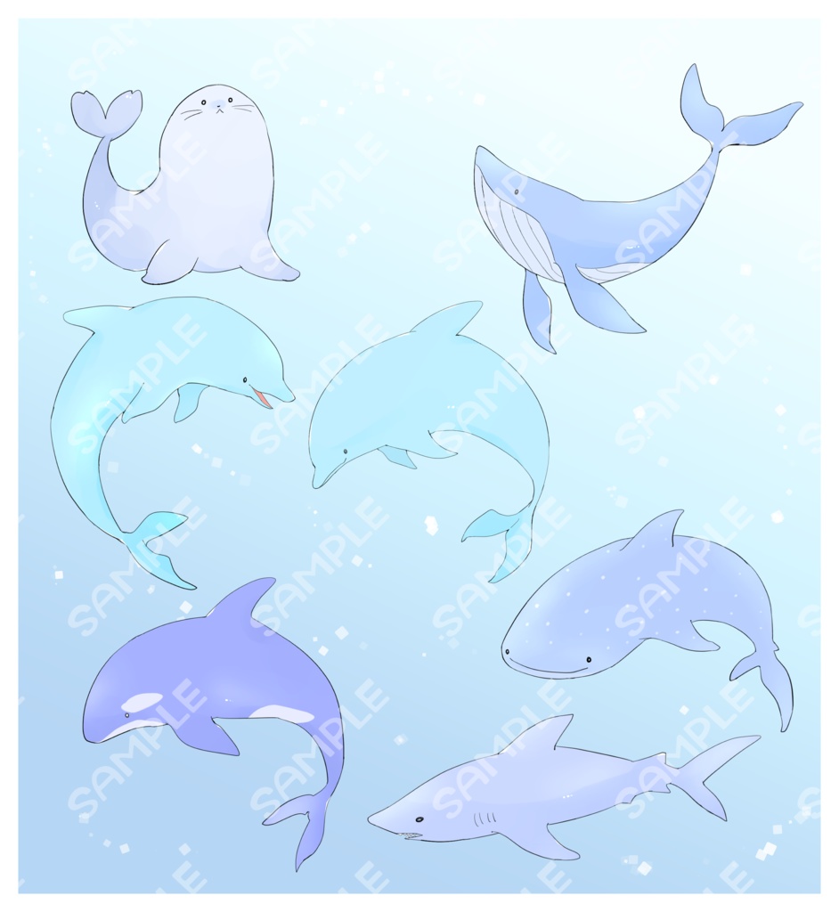 海の生き物素材