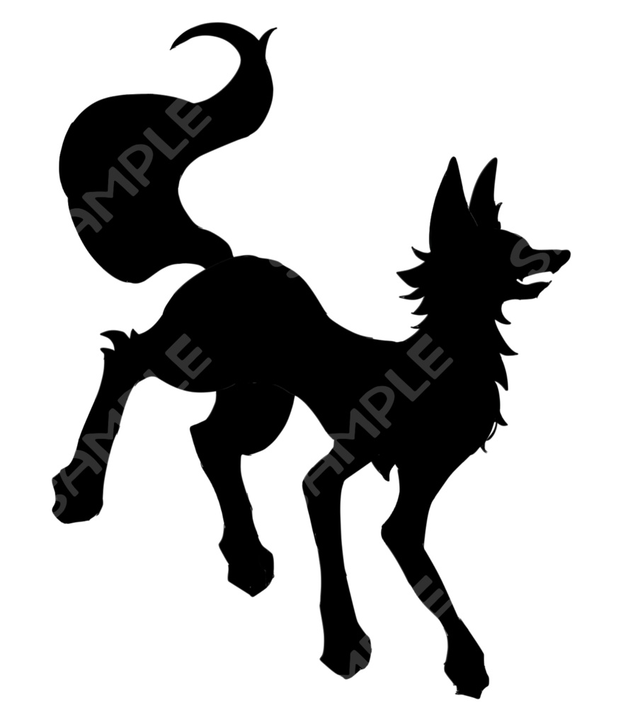 狼風シルエット2【3種類】