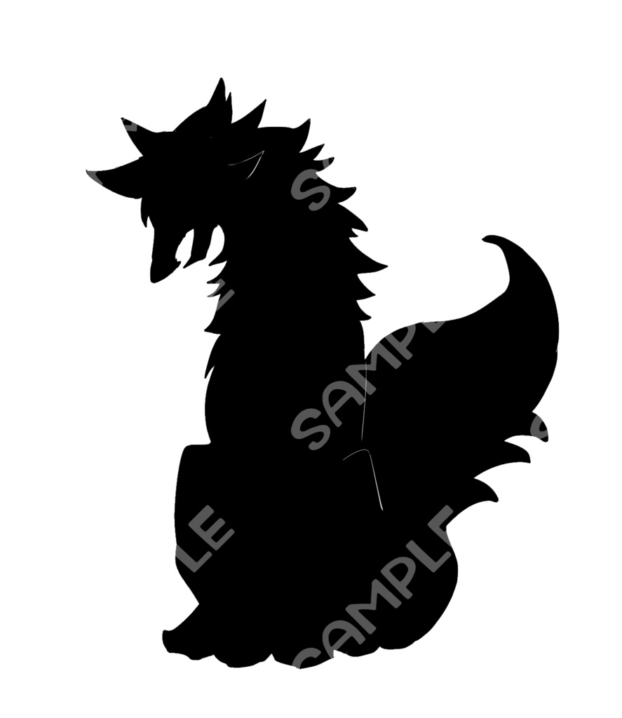 狼風シルエット2【3種類】