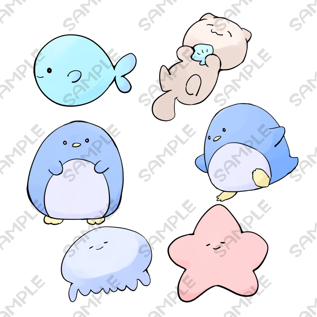 海の生き物素材2【10種類】