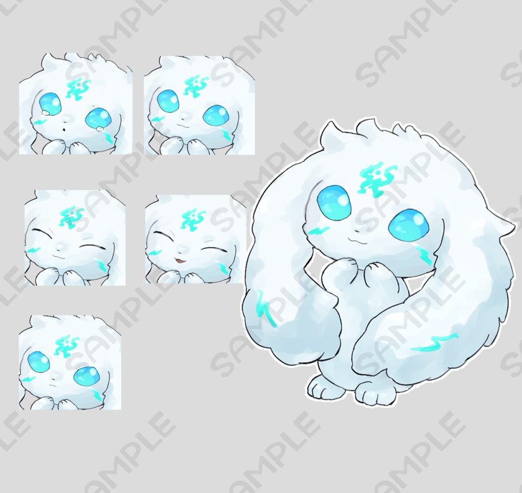 オリケモ立ち絵【表情5種】