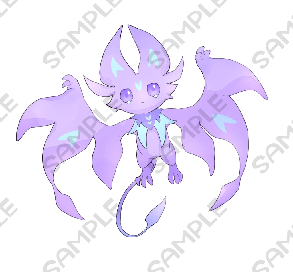 オリケモ立ち絵2【表情4種類】