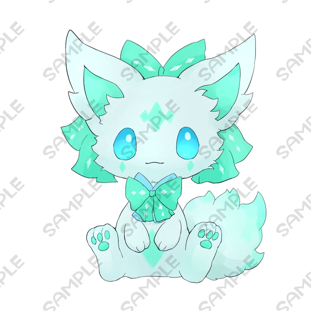 オリケモ立ち絵6【表情7種類】