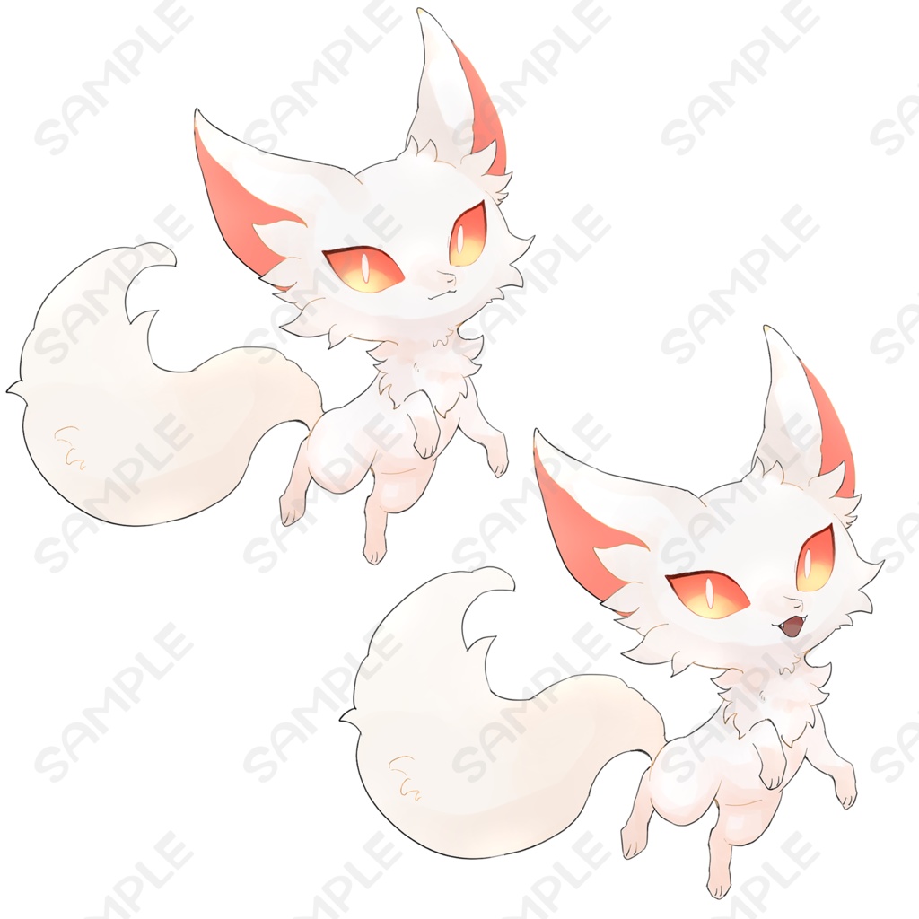 狐【3色×表情2種】