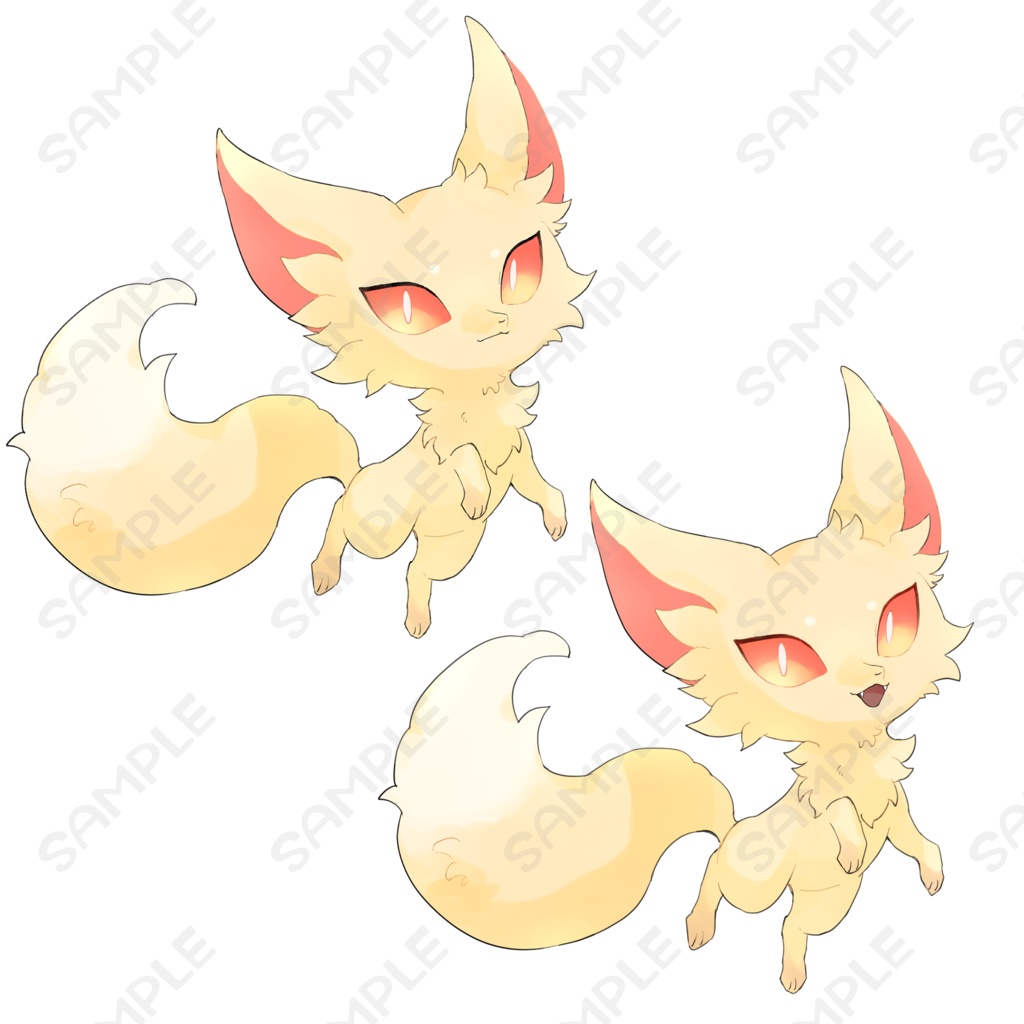 狐【3色×表情2種】