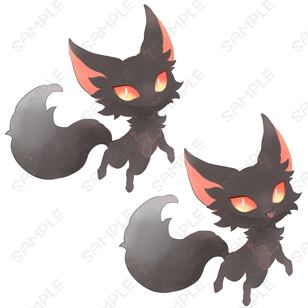 狐【3色×表情2種】