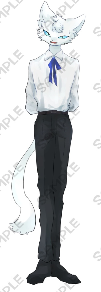 白猫の獣人2【表情8種類】