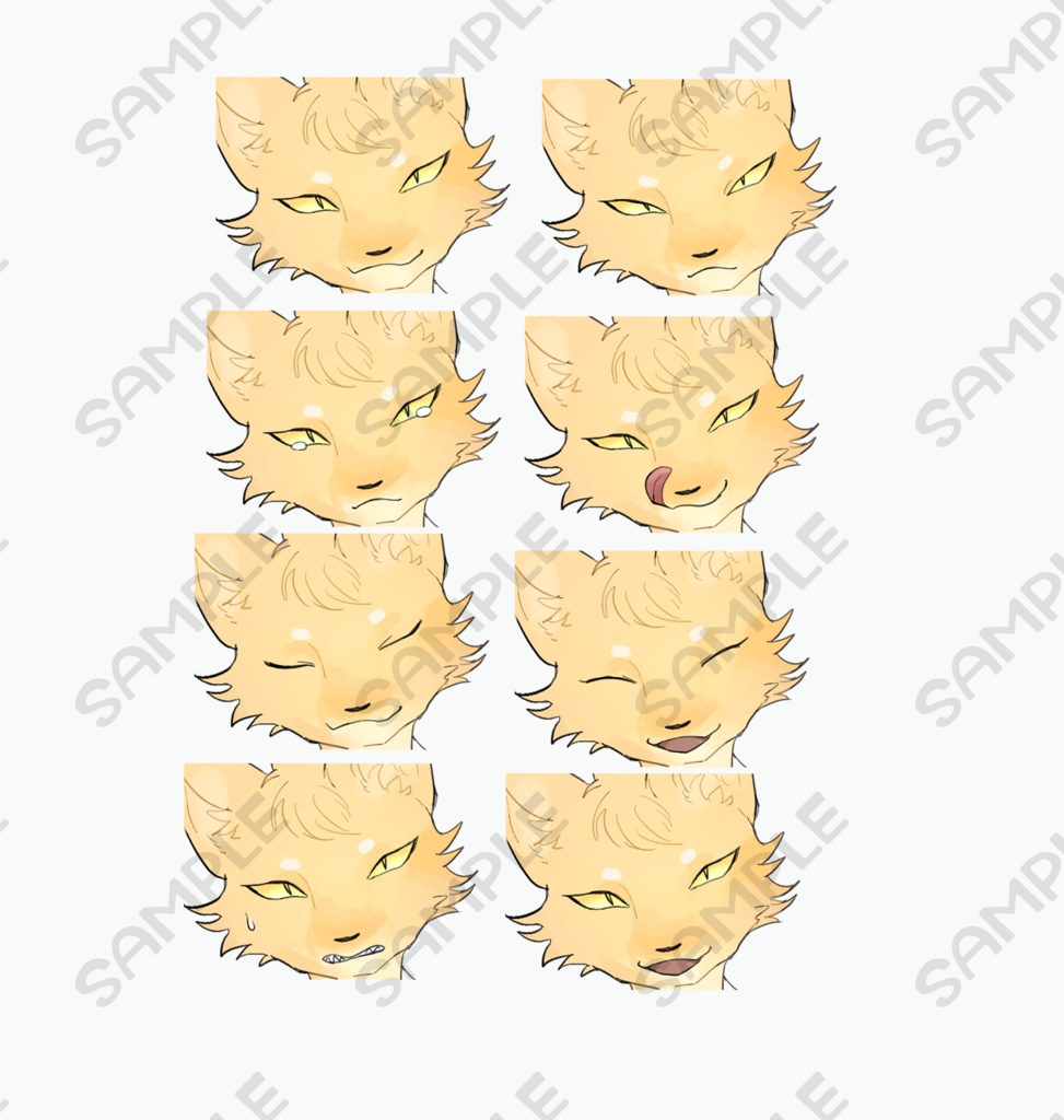 狐の獣人【表情8種類】